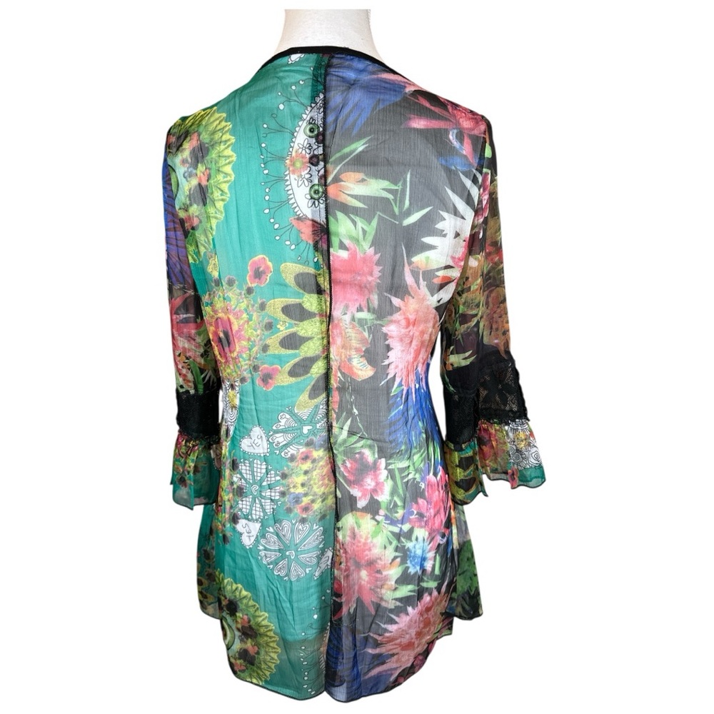 Adore Floral and Lace Blouse NWOT - Picture 4 of 7